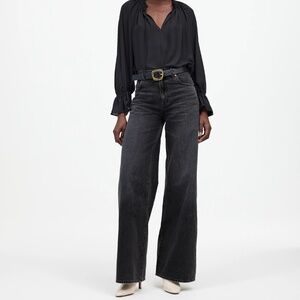 NWOT Madewell Petite Superwide Leg Jeans in Kingswood Wash (25P)